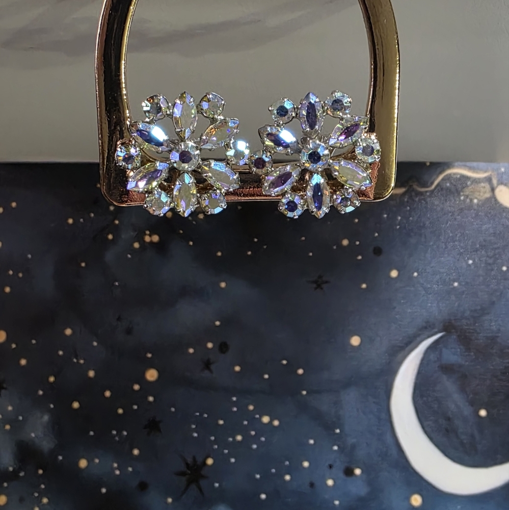 B. David Vintage Iridescent Bridal Earrings